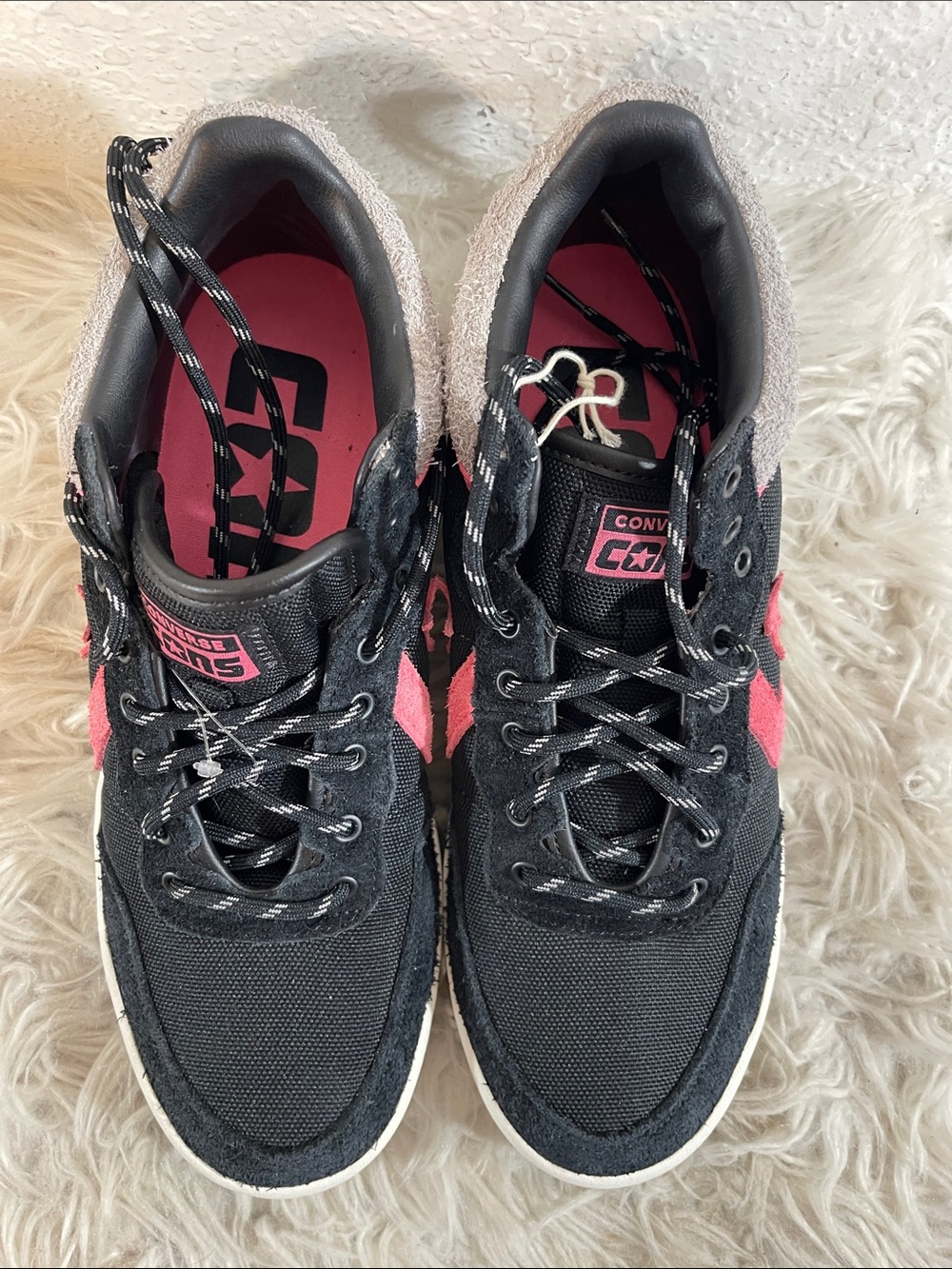 CONVERSE FASTBREAK PRO MID Cordura Sneakers Total Eclipse & Pink Size 11 NEW - Picture 4 of 14
